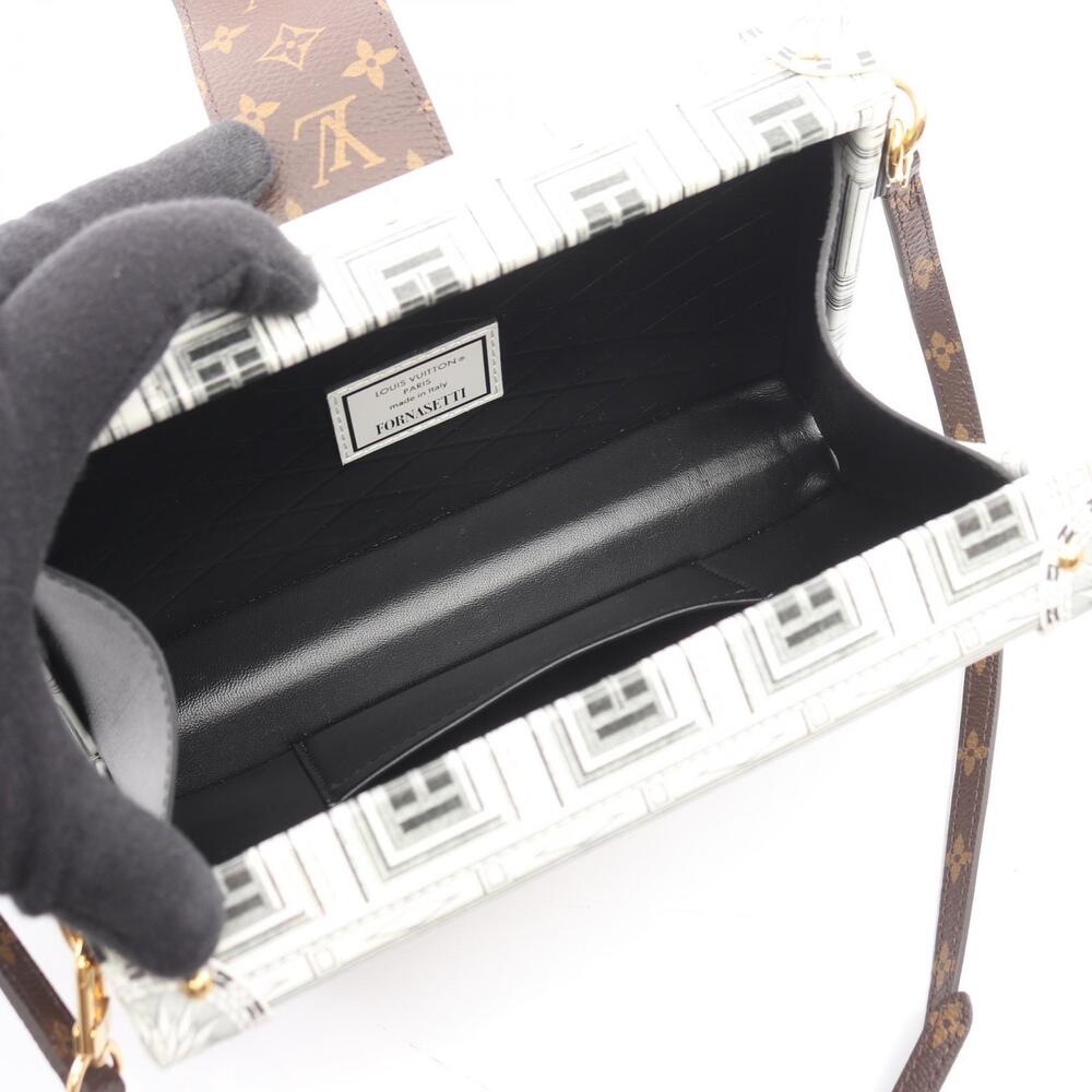 Louis Vuitton Fornasetti Malle Shoulder Bag White Brown Black - Picture 3 of 7